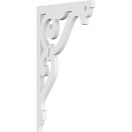 Ekena Millwork Finley Architectural Grade PVC Bracket, 5/8"W X 8"D X 14"H BKTP01X08X14FI